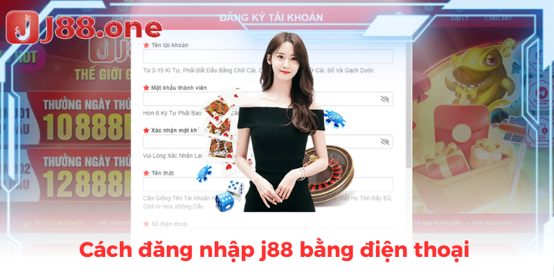 Cách đăng nhập j88 bằng điện thoại