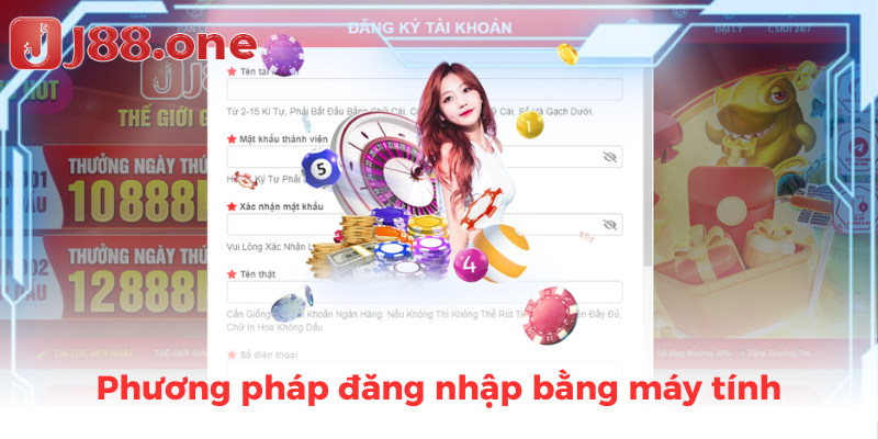 Phương pháp đăng nhập bằng máy tính